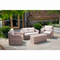 Classic Rattan 4 Seater Garden Sofa Set with Coffee Table by Primrose Living -Garden Furniture Shop DSC 2869 3905
