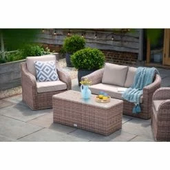 Classic Rattan 4 Seater Garden Sofa Set with Coffee Table by Primrose Living -Garden Furniture Shop DSC 2891 7827