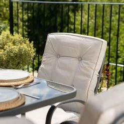 Hadleigh 4 Seater Garden Dining Furniture Set In Grey By Hectare® -Garden Furniture Shop FU10018GRY add image 2 2c07