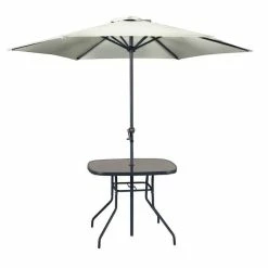 Hadleigh 4 Seater Garden Dining Furniture Set In Grey By Hectare® -Garden Furniture Shop FU10018GRY add image 3 e9e6