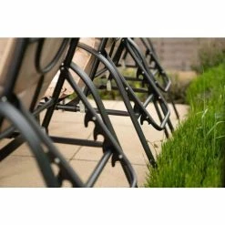 Hadleigh Coffee Table Set With 6 Reclining Armchairs And 2 Stools In Black (no Parasol, no Table) By Hectare® -Garden Furniture Shop FU10019B 3 6144