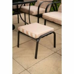 Hadleigh Coffee Table Set With 6 Reclining Armchairs And 2 Stools In Black (no Parasol, no Table) By Hectare® -Garden Furniture Shop FU10019B 5 e961