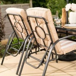 Hadleigh Reclining 6 Seater Garden Dining And Leisure Furniture Set In Beige By Hectare® -Garden Furniture Shop FU10019 add image 2 f7b6