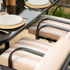 Hadleigh Reclining 6 Seater Garden Dining And Leisure Furniture Set In Beige By Hectare® -Garden Furniture Shop FU10019 add image 3 3352