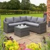 Bunbury Five Seater Rattan Corner Set in Grey by Rowlinson