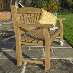 1.5m (4ft) Tuscan Hardwood Bench by Rowlinson® -Garden Furniture Shop FU101237 add image 2 9262