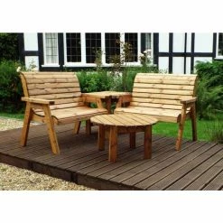 Charles Taylor Wooden Garden 4 Seater Corner Set
