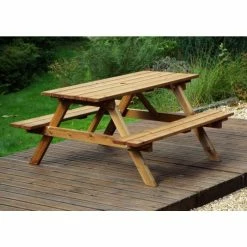 Deluxe Wooden Garden Picnic Table 1.50m (5ft)