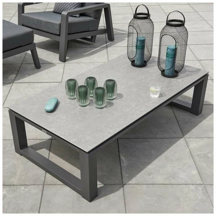 Norfolk Leisure LIFE Alumimium Boston 4 Seat Lounge Set In Lava/Carbon 3 Norfolk Leisure LIFE Alumimium Boston 4 Seat Lounge Set In Lava/Carbon - Image 3