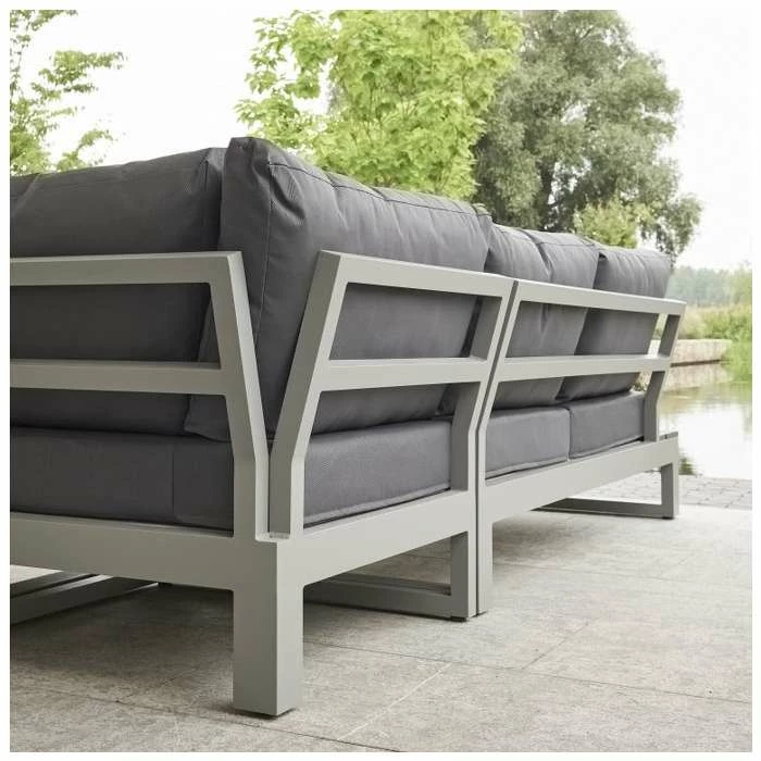 Norfolk Leisure LIFE Alumimium Mallorca 5 Seat Corner Set In Matt Grey/Carbon 2 Norfolk Leisure LIFE Alumimium Mallorca 5 Seat Corner Set In Matt Grey/Carbon - Image 2