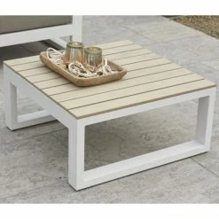 Norfolk Leisure LIFE Aluminium Mallorca 4 Seat Lounge Set In White/Khaki 8 Norfolk Leisure LIFE Aluminium Mallorca 4 Seat Lounge Set In White/Khaki -Garden Furniture Shop FU101709 add image 2 4c44