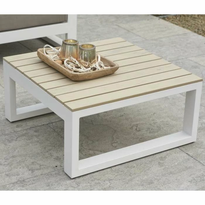 Norfolk Leisure LIFE Aluminium Mallorca 4 Seat Lounge Set In White/Khaki 4 Norfolk Leisure LIFE Aluminium Mallorca 4 Seat Lounge Set In White/Khaki - Image 4