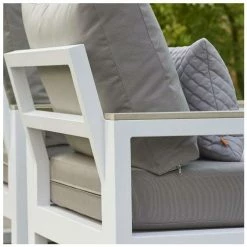 Norfolk Leisure LIFE Aluminium Mallorca 4 Seat Lounge Set In White/Khaki 9 Norfolk Leisure LIFE Aluminium Mallorca 4 Seat Lounge Set In White/Khaki -Garden Furniture Shop FU101709 add image 3 8b86