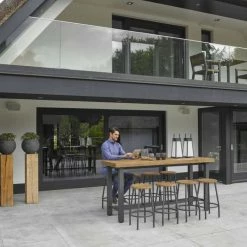 Norfolk Leisure LIFE Aluminium/Teak Nevada 8 Seat Bar Set In Lava 7 Norfolk Leisure LIFE Aluminium/Teak Nevada 8 Seat Bar Set In Lava -Garden Furniture Shop FU101723 add image 2 9792