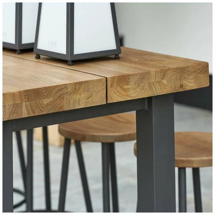 Norfolk Leisure LIFE Aluminium/Teak Nevada 8 Seat Bar Set In Lava 2 Norfolk Leisure LIFE Aluminium/Teak Nevada 8 Seat Bar Set In Lava - Image 2