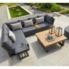 Norfolk Leisure LIFE Aluminium/Teak Nevada 4 Seat Small Corner Set In Lava/Carbon
