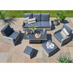 Norfolk Leisure LIFE Rattan Hawaii 6 Seat Sofa Set In Yacht Grey