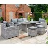 Norfolk Leisure Handpicked Rattan Longbeach 7 Seat Lounge Set In Grey