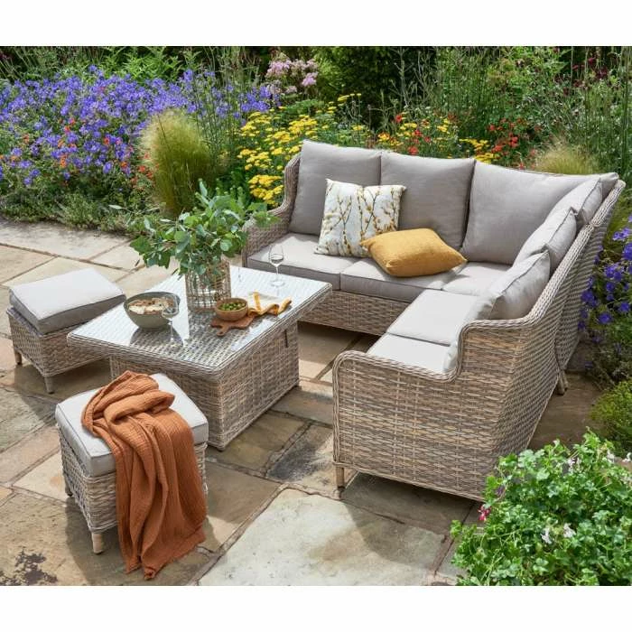 Norfolk Leisure Handpicked Rattan Wroxham 6 Seat Mini Corner In Brown 1 Norfolk Leisure Handpicked Rattan Wroxham 6 Seat Mini Corner In Brown