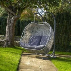 Norfolk Leisure Handpicked Rattan Goldcoast 2 Seat Double Swing In Grey