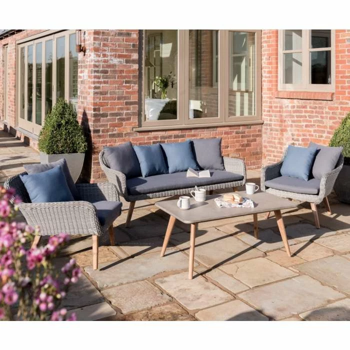 Norfolk Leisure Handpicked Rattan Midori 5 Seat Lounge Set In Grey 1 Norfolk Leisure Handpicked Rattan Midori 5 Seat Lounge Set In Grey
