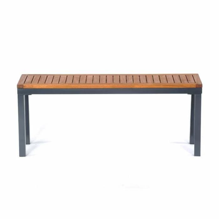 120cm Dorset Bench | Hardwood with Steel Frame 2 120cm Dorset Bench | Hardwood with Steel Frame - Image 2