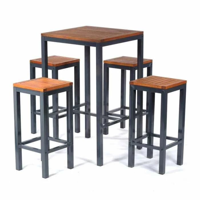 Dorset Square Bar Table and 4 Stool Outdoor Dining Set 1 Dorset Square Bar Table and 4 Stool Outdoor Dining Set