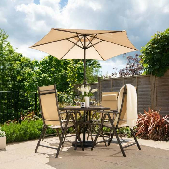 Kennet Reclining 4 Seater Polytex Dining Set In Mocha By Hectare® 2 Kennet Reclining 4 Seater Polytex Dining Set In Mocha By Hectare® - Image 2