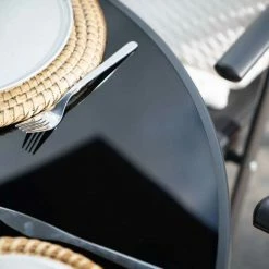 Kennet Reclining 4 Seater Polytex Dining Set In Black By Hectare® -Garden Furniture Shop FU10191 add image 1 6967