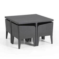 Keter Santiago 4 Seater Garden Dining Set Cube -Garden Furniture Shop FU101923C add image 1 9046