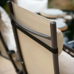 Kennet Reclining 6 Seater Polytex Dining Set In Mocha By Hectare® -Garden Furniture Shop FU10192BG add image 4 d01d