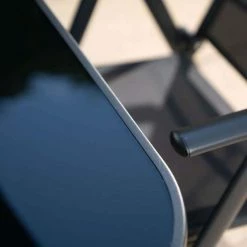 Kennet Reclining 6 Seater Polytex Dining Set In Black By Hectare® -Garden Furniture Shop FU10192 add image 2 c7c2