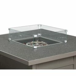 Lifestyle Metal 10 Seater Garden Corner Sofa Dining Set with Square Fire Pit Table by Primrose Living -Garden Furniture Shop FU101976 Firepit 9038