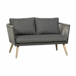 Lifestyle Rattan Rope Detail 4 Seater Garden Sofa Set with Coffee Table by Primrose Living -Garden Furniture Shop FU101978 Sofa b876