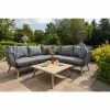 Lifestyle Rattan Rope Detail 5 Seater Garden Corner Sofa Set with Coffee Table by Primrose Living