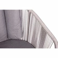 Lifestyle Rope 4 Seater Garden Dining Set by Primrose Living -Garden Furniture Shop FU101980 ChairCloseWhite 0131