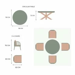 Lifestyle Rope 4 Seater Garden Dining Set by Primrose Living -Garden Furniture Shop FU101980 V2 c8e8