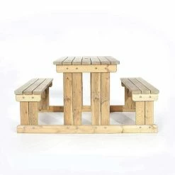 Guernsey 4 Seater Easy Access Walk-in Wooden Picnic Table -Garden Furniture Shop FU102047 add image 2 56ca