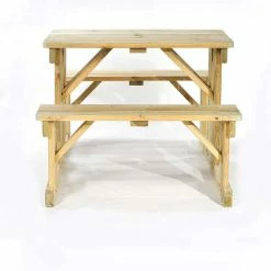 Guernsey 4 Seater Easy Access Walk-in Wooden Picnic Table -Garden Furniture Shop FU102047 add image 3 5f9b