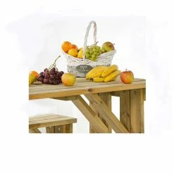 Guernsey 6 Seater Easy Access Walk-in Wooden Picnic Table -Garden Furniture Shop FU102048 add image 3 8d00