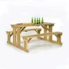 Wooden Eight Seater Square Walk-in Picnic Table 1.70m (5ft 6in)