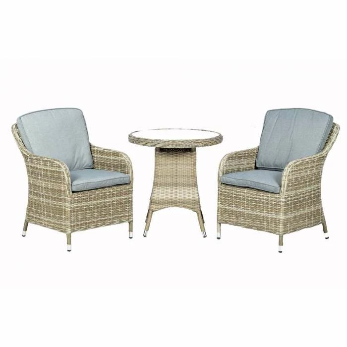 Wentworth Rattan Bistro Set | 70cm Round Table with 2 Imperial Chairs 1 Wentworth Rattan Bistro Set | 70cm Round Table with 2 Imperial Chairs