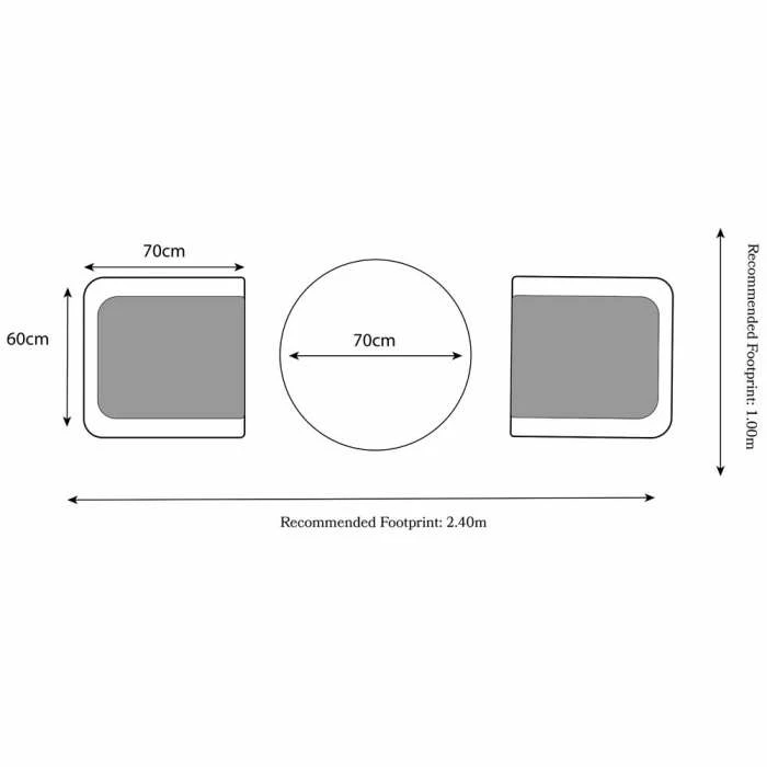Wentworth 70cm Rattan Bistro Set 6 Wentworth 70cm Rattan Bistro Set - Image 6