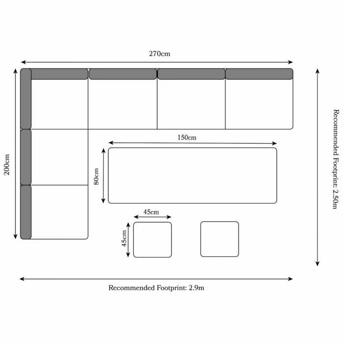 Wentworth 8 Seater Deluxe Modular Rattan Corner Dining Set With Adjustable Table 5 Wentworth 8 Seater Deluxe Modular Rattan Corner Dining Set With Adjustable Table - Image 5