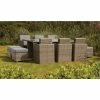 195cm Wentworth 10 Seater Rattan Cube Set