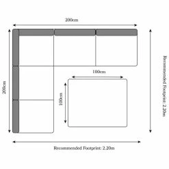 Wentworth 4 Piece Corner Rattan Lounging Set With Adjustable Table -Garden Furniture Shop FU102080 add image 6 13cf