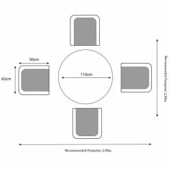 Cannes Mocha Brown 4 Seater Rattan Dining Set -Garden Furniture Shop FU102093 add image 6 5c85