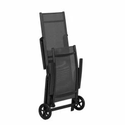 Sorrento Metal Wheeled Sun Lounger In Black 7 Sorrento Metal Wheeled Sun Lounger In Black -Garden Furniture Shop FU102103 add image 2 e6fc
