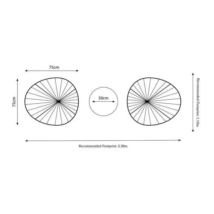 Monaco Green 3 Piece Metal Egg Chair Set 2 Monaco Green 3 Piece Metal Egg Chair Set - Image 2