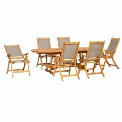 Edinburgh 7 Piece Wooden Dining Set
